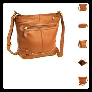 BORN genuine leather "Izabel" Crossbody Handbag